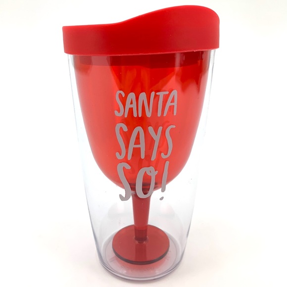 TwelveNYC Other - 4/$25 ‘Santa Says So’ Adult Wine Sippy Tumbler NEW